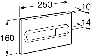 Клавиша смыва для унитаза Roca PL-1 890095005 кнопки/хром матовый, панель/белый глянцевый Клавиша смыва для унитаза Roca PL-1 890095005 кнопки/хром матовый, панель/белый глянцевый, 2