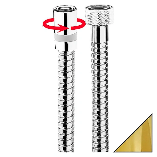 Шланг для душа Bossini Doppia Aggraffatura 150см золото A00048C.021.1