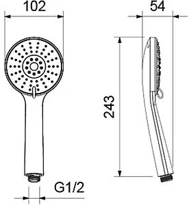 Лейка ручного душа Aquatek Бетта чёрный матовый AQ2009MB Лейка ручного душа Aquatek Бетта чёрный матовый AQ2009MB, 2
