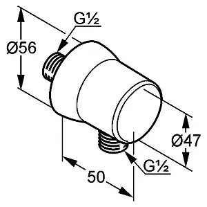 Шланговое подключение Kludi Balance хром 5206105-00 Шланговое подключение Kludi Balance хром 5206105-00, 2