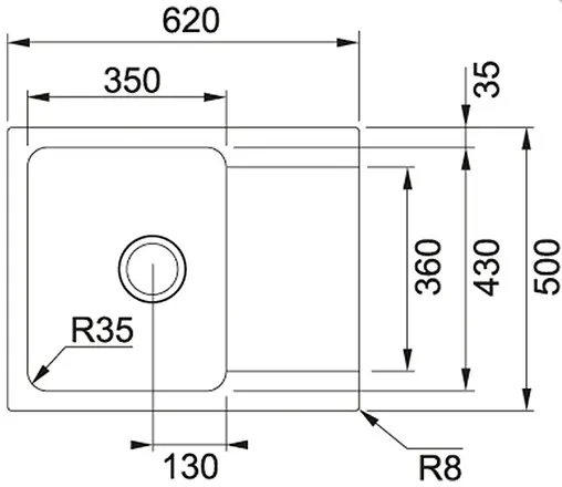 Мойка кухонная Franke Orion OID 611-62 оникс 114.0443.356