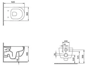 Унитаз подвесной безободковый Allen Brau Priority белый 4.31001.20, 2