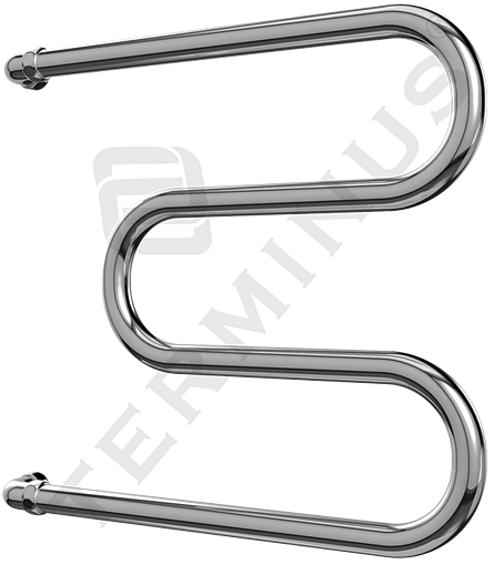 Полотенцесушитель водяной Terminus М-образный AISI 32х2 500х500 полированная сталь 4620768881145