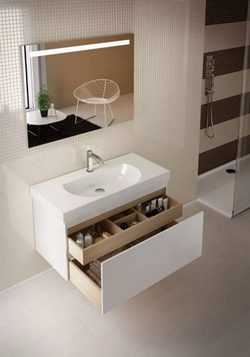 Тумба под умывальник подвесная Kerama Marazzi Buongiorno 100 европейский белый BGN.100.1+1\WHT.UK