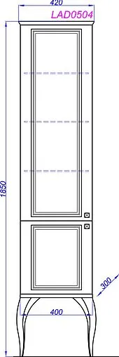Шкаф-пенал напольный Aqwella LaDonna 42 чёрный матовый LAD0504BLK Шкаф-пенал напольный Aqwella LaDonna 42 чёрный матовый LAD0504BLK