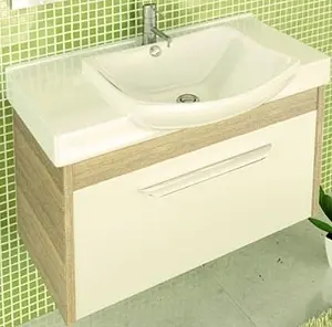 Тумба-умывальник подвесная Comforty Киото 90П белый/сосна лоредо 00003126707CF Тумба-умывальник подвесная Comforty Киото 90П белый/сосна лоредо 00003126707CF, 1