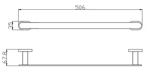 Полотенцедержатель Rav Slezak Yukon чёрный YUA0701/50CMAT, 2