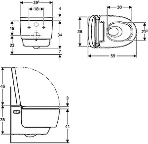 Умный унитаз-биде подвесной безободковый Geberit AquaClean mera comfort белый/хром 146.214.21.1 Умный унитаз-биде подвесной безободковый Geberit AquaClean mera comfort белый/хром 146.214.21.1, 2