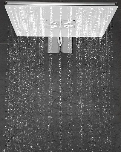 Лейка верхнего душа с потолочным креплением Grohe Rainshower SmartActive Cube белый/хром 26481LS0