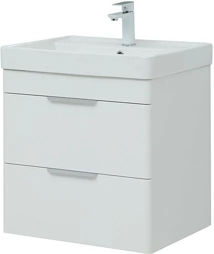 Тумба-умывальник Aquanet Ирис new 60 белый глянец 00310144+