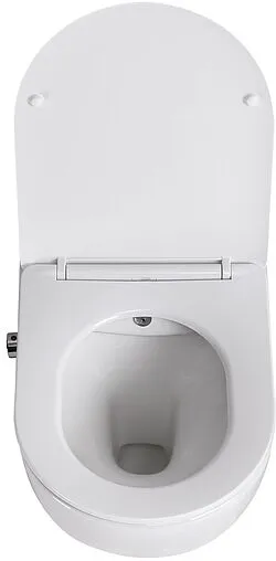 Унитаз подвесной безободковый с функцией биде и встроенным смесителем BelBagno Uno белый BB3105CHR-BS/SC