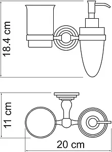 Дозатор для жидкого мыла Wasserkraft Ammer никель 7089 Дозатор для жидкого мыла Wasserkraft Ammer никель 7089, 3