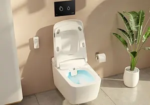 Умный унитаз-биде подвесной безободковый VitrA V-Care Prime Rim-Ex белый 7231B403-6216, 4