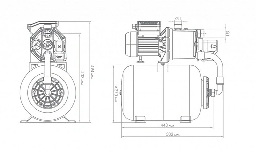 Станция автоматического водоснабжения Джилекс Джамбо 70/50 Н-24 4722