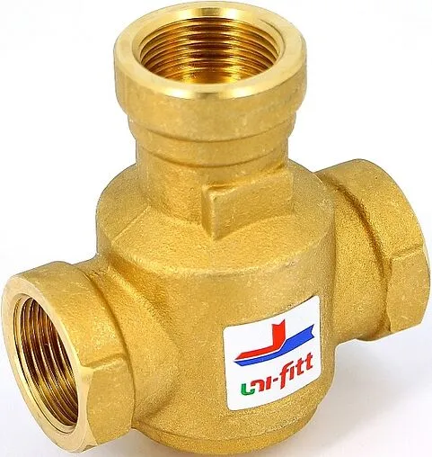 Трехходовой термостатический антиконденсационный клапан 1&quot; Kvs 9.0 Uni-Fitt 358G6094