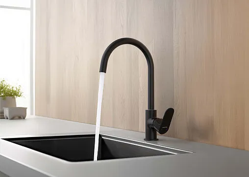 Смеситель для кухни Aquatek Оберон чёрный матовый AQ1282MB