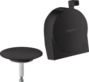 Внешняя монтажная часть сифона для ванны Hansgrohe Exafill S чёрный матовый 58117670, 1