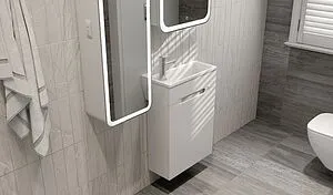 Тумба-умывальник подвесная Jorno Modul 50 белый Mol.01.50/P/W/JR+Mol.08.50/W/JR Тумба-умывальник подвесная Jorno Modul 50 белый Mol.01.50/P/W/JR+Mol.08.50/W/JR, 4