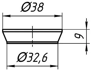 Уплотнительное кольцо конусное 32 мм Ани Пласт M032 Уплотнительное кольцо конусное 32 мм Ани Пласт M032, 2