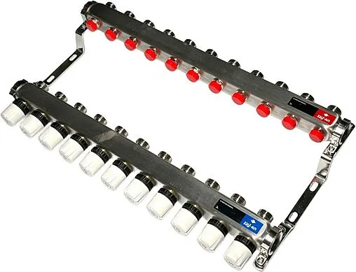 Группа коллекторная без расходомеров 11 отводов 1&quot;в/в x ¾&quot;ек Uni-fitt TECHNO 451W4311