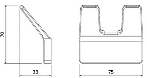 Крючок двойной IDDIS Slide чёрный матовый SLIBS20i41 Крючок двойной IDDIS Slide чёрный матовый SLIBS20i41, 2
