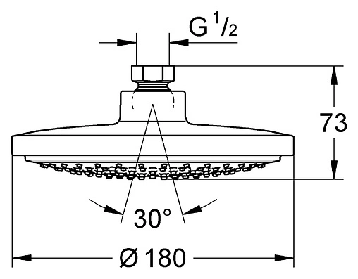 Лейка верхнего душа Grohe Euphoria Cosmopolitan 180 хром 27492000 Лейка верхнего душа Grohe Euphoria Cosmopolitan 180 хром 27492000