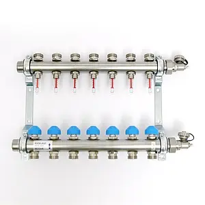 Группа коллекторная с расходомерами 7 отводов 1&quot;н/н x ¾&quot;ек Uni-fitt 455W4307, 1