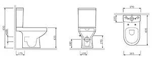 Унитаз-компакт безободковый Am.Pm Spirit 2.0 FlashClean белый C708600WH Унитаз-компакт безободковый Am.Pm Spirit 2.0 FlashClean белый C708600WH, 2