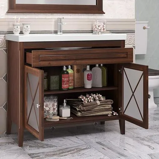 Тумба-умывальник напольная Opadiris Палермо 100 светлый орех 00-00006723+031400-u