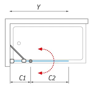 Шторка на ванну 900мм прозрачное стекло Roltechnik BVL2/900 289-900000L-00-02, 2