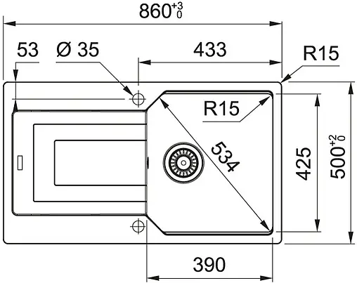 Мойка кухонная Franke Urban UBG 611-86 белый 114.0595.371
