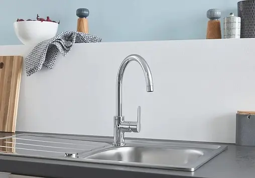 Мойка кухонная со смесителем Grohe K200-86 нержавеющая сталь 31562SD1
