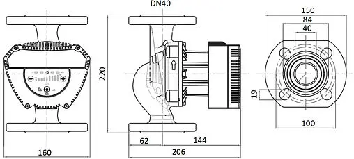 Насос циркуляционный Shinhoo MEGA 40-10F 71121006