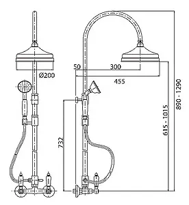 Душевая система со смесителем для душа Cezares First хром FIRST-CD-01-Bi Душевая система со смесителем для душа Cezares First хром FIRST-CD-01-Bi, 2