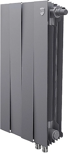 Радиатор биметаллический 4 секции нижнее правое подключение Royal Thermo PianoForte VD 500 Silver Satin RTPNSSVD50004