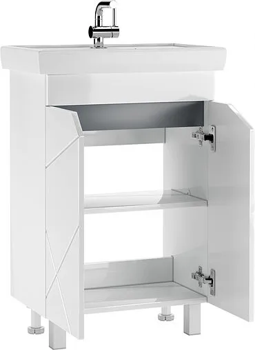 Тумба под умывальник напольный Домино Vector 54 белый DV6602T