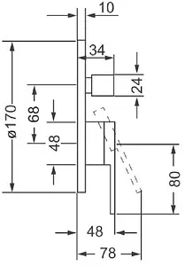Смеситель для ванны скрытого монтажа Villeroy&Boch Architectura хром TVS10335300061 Смеситель для ванны скрытого монтажа Villeroy&Boch Architectura хром TVS10335300061, 2