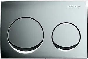 Инсталляция для подвесного унитаза Set 3 в 1 Geberit Alpha 12 458.233.21.1 с кнопкой хром глянцевый, 3