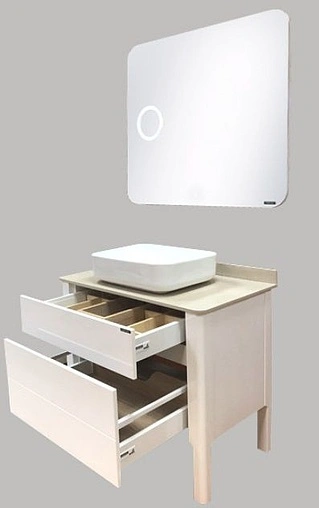 Тумба-умывальник напольная Comforty Лондон 90-2 белый/бежевый 00004138841CF