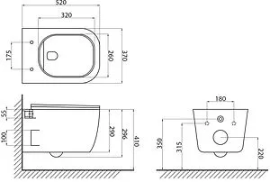 Комплект 5 в 1 BelBagno Genova BB1102CH/BB1102SC/BB002-80/BB014-SR-BIANCO с кнопкой белый глянцевый Комплект 5 в 1 BelBagno Genova BB1102CH/BB1102SC/BB002-80/BB014-SR-BIANCO с кнопкой белый глянцевый, 2