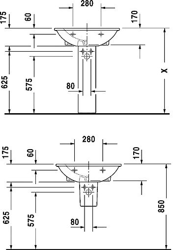 Раковина Duravit Darling New 60 белый 2621600000