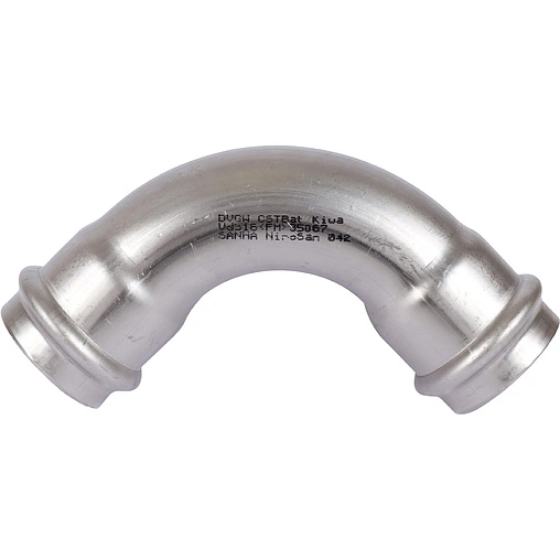 Уголок пресс двухраструбный 42мм угол 90° Sanha NiroSan 9002A 69002A42