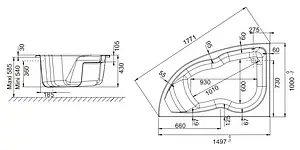 Ванна акриловая Jacob Delafon Micromega Duo 150x100 L E60219RU-00, 3