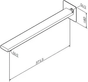 Держатель верхнего душа на стену Am.Pm хром F0500703, 2