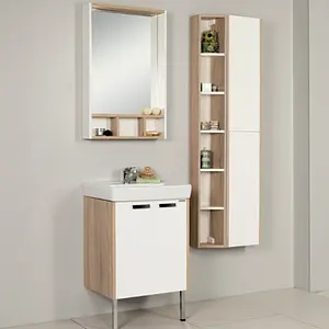 Зеркало Aquaton Йорк 55 белый/дуб сонома 1A173202YOAD0 Зеркало Aquaton Йорк 55 белый/дуб сонома 1A173202YOAD0, 3