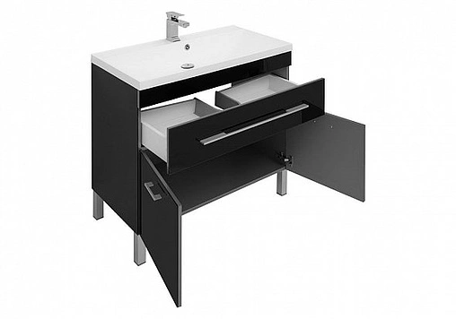 Тумба под умывальник напольная Aquanet Верона 90 чёрный 00182709