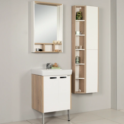 Зеркало Aquaton Йорк 55 белый/дуб сонома 1A173202YOAD0