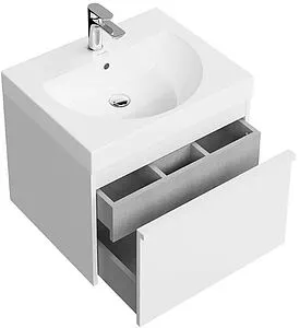 Тумба-умывальник подвесная Kerama Marazzi Modula 60 белая глянцевая MO.60.1+1\WHT+BG.wb.60 Тумба-умывальник подвесная Kerama Marazzi Modula 60 белая глянцевая MO.60.1+1\WHT+BG.wb.60, 3