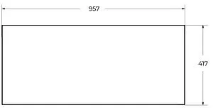 Консоль с умывальником подвесная Cezares Cadro 100 чёрный CADRO-100/46/58-2C-SO-MET-ST+ Консоль с умывальником подвесная Cezares Cadro 100 чёрный CADRO-100/46/58-2C-SO-MET-ST+, 4