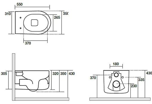 Унитаз подвесной безободковый Kerasan Nolita Tornado Grigio matt 531559